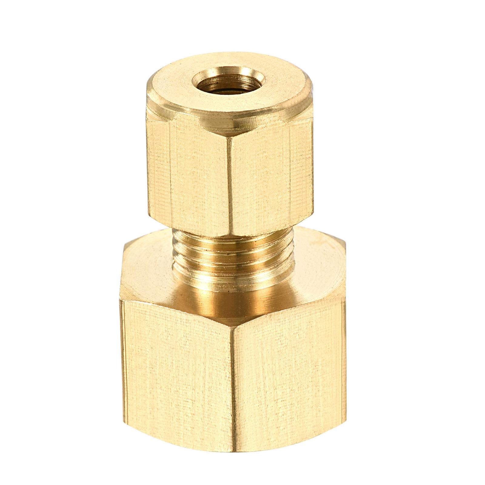 Brass Compression Tube Fitting M18x1.5mm Female Thread x 6mm Tube OD
