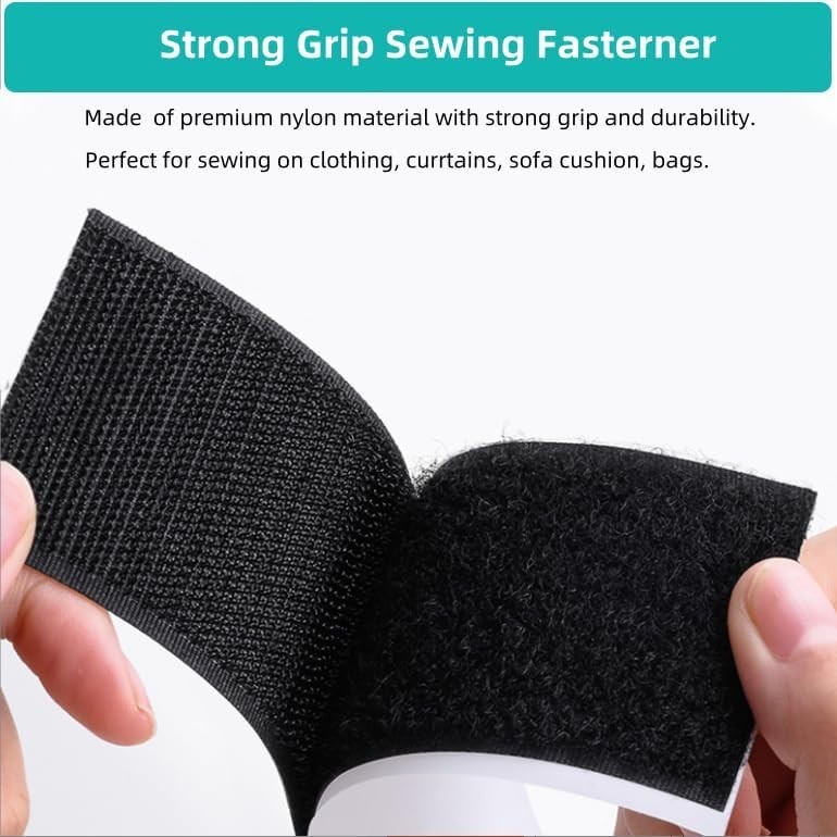 Versatile Non-Adhesive 5/8 Inch Hook and Loop Tape - Perfect for DIY Projects