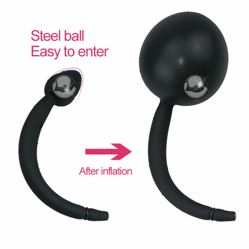 Silicon Inflatable Ball Dilator Expander Plug Extreme Chastity Device for Couple