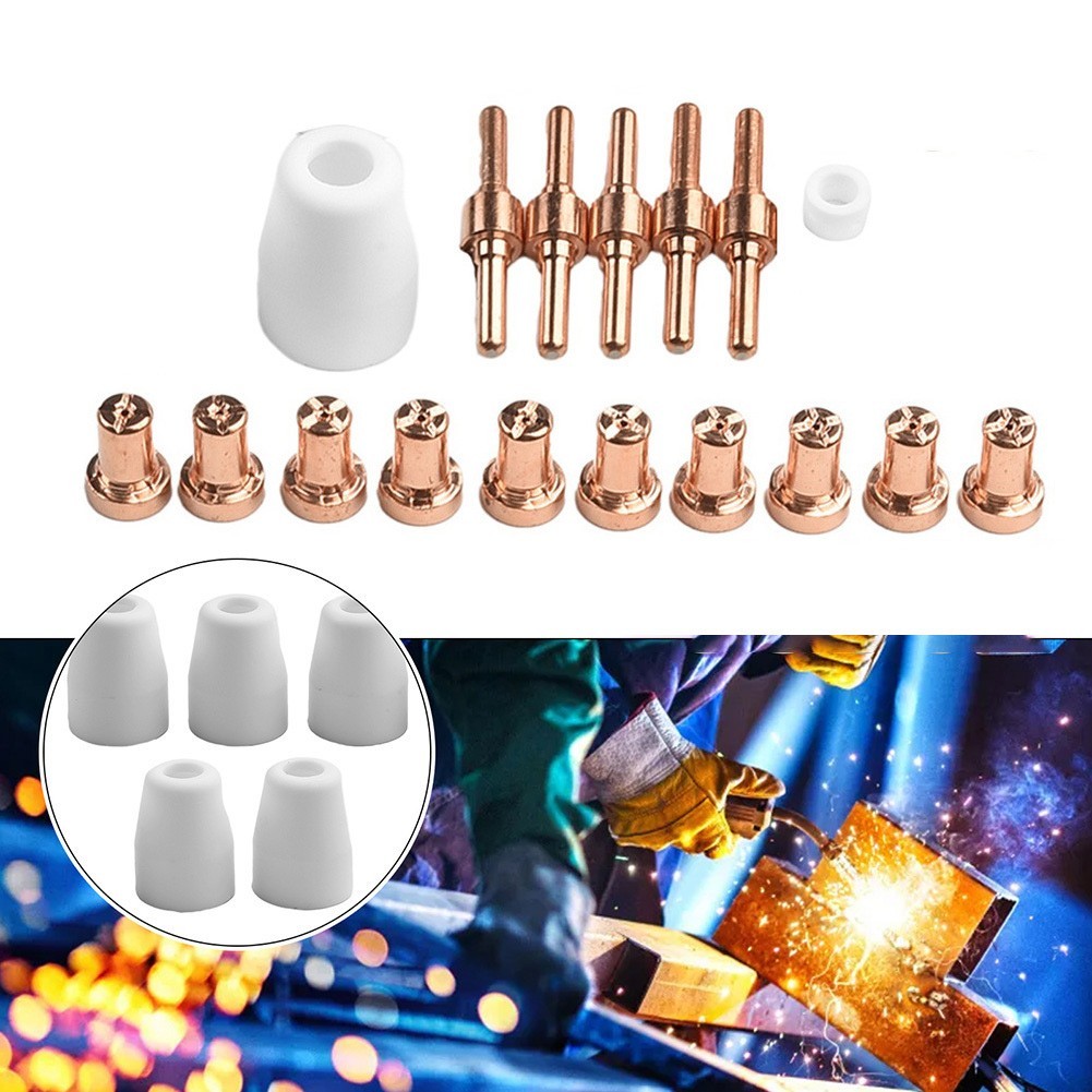 17PCS Replacement Consumables for PT31 Plasma Cutter Nozzle Electrode Kit