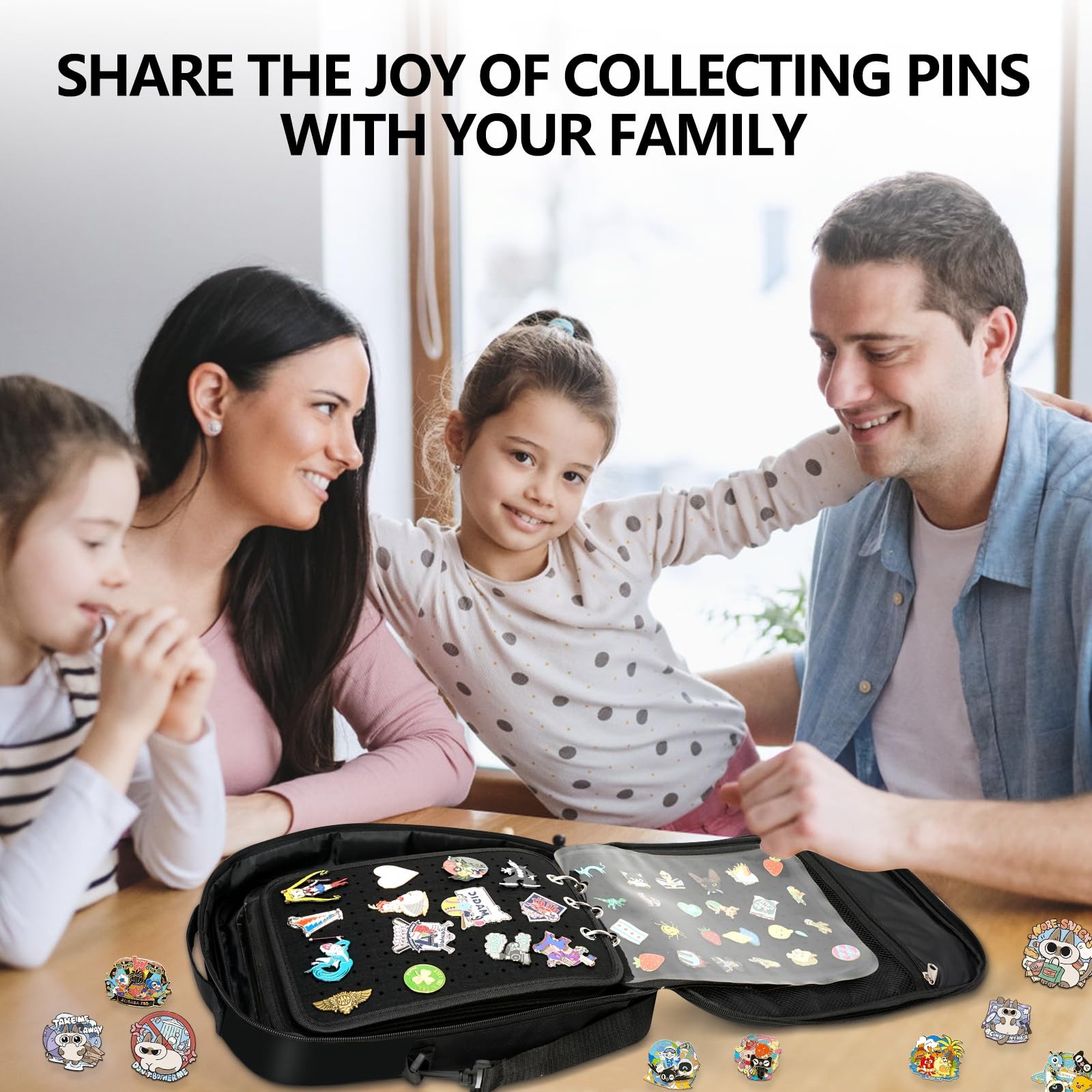 Anycosy Enamel Pin Bag Pins Storage Organizer 6 Page Collectible Pin Board P