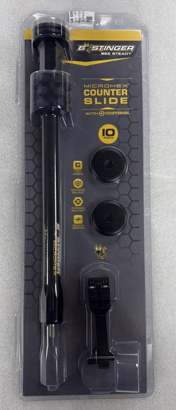 Bee Stinger MicroHex 10" Counter Slide Stabilizer W/ Countervail Black NEW