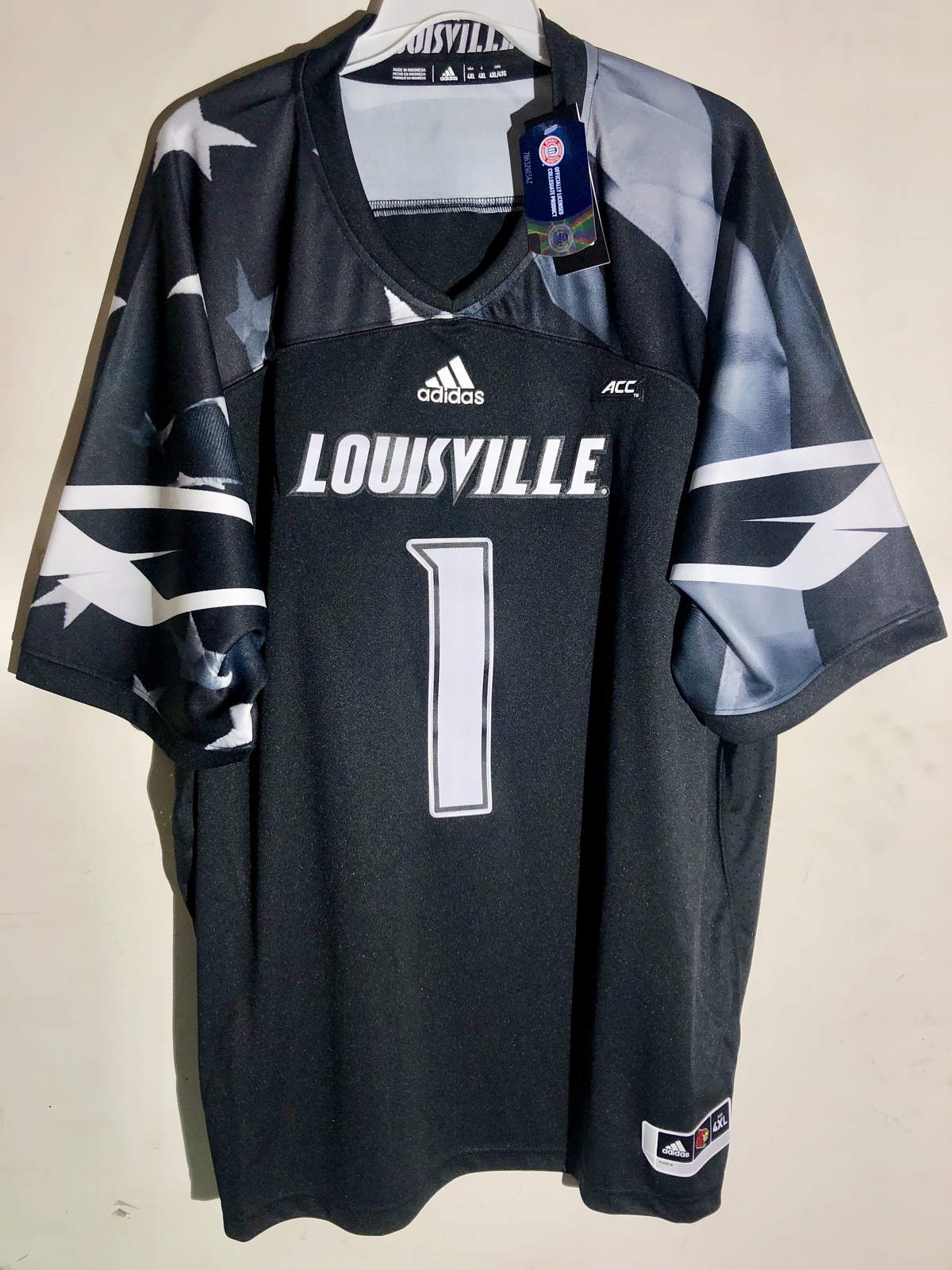 Adidas Premier NCAA Jersey Louisville Cardinals #1 Black sz 2XL