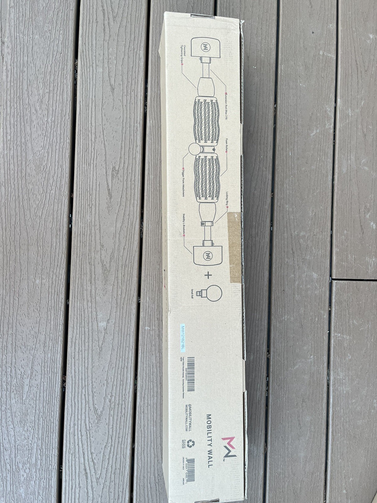Mobility Wall- Stand Up Door Mounted Smooth Foam Roller for Soft Tissue Massage