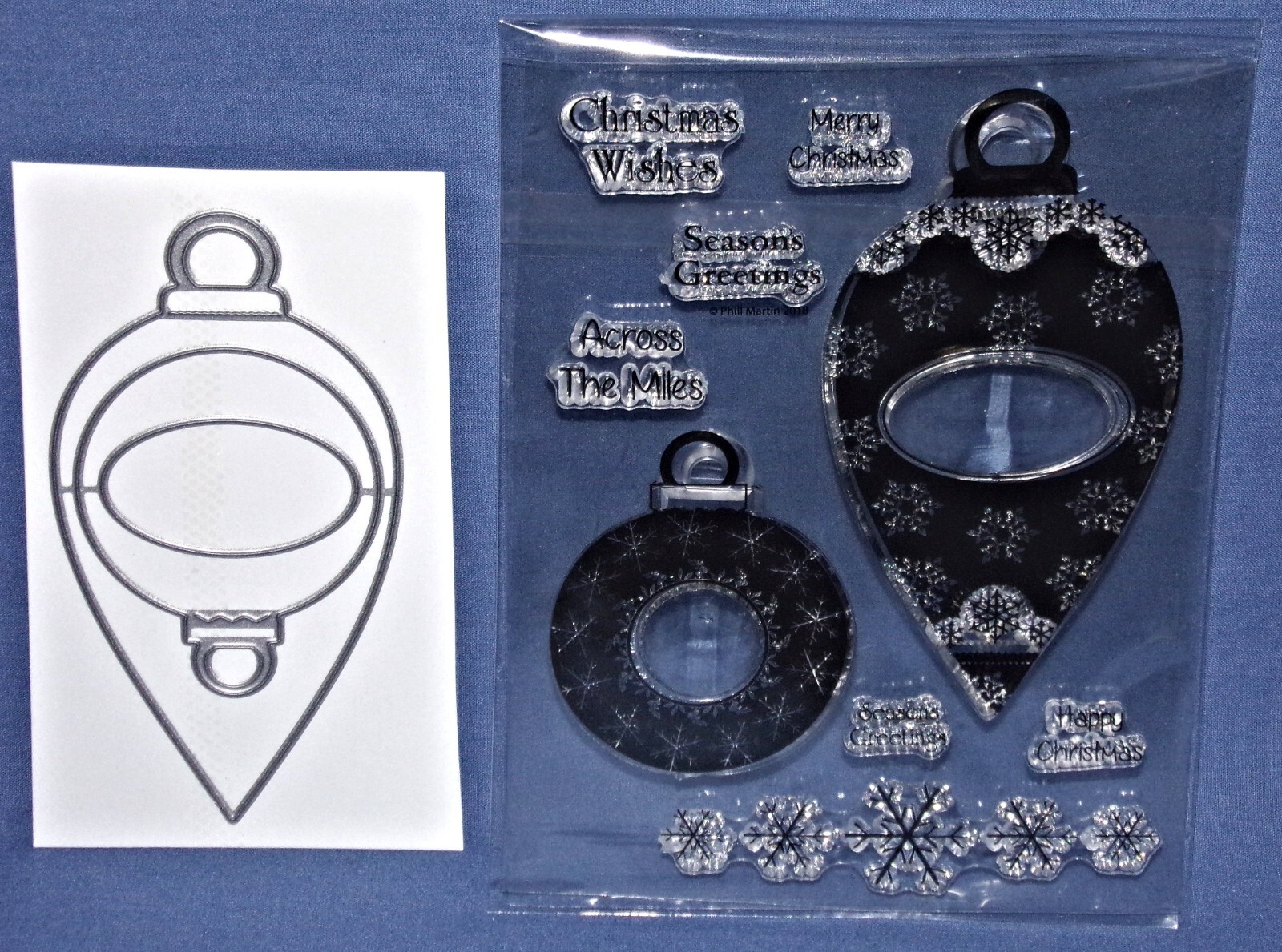 Bauble Opulence Collection by Phill Martin Christmas Ornaments Stamps Dies