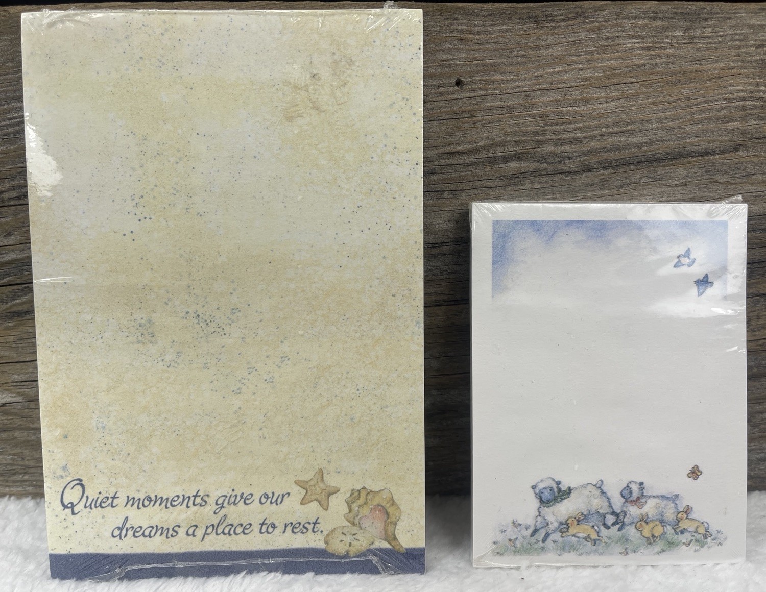 2 Susan Winget Press Note Sheets Lang Shelling & Together Sheep Rabbits Sealed