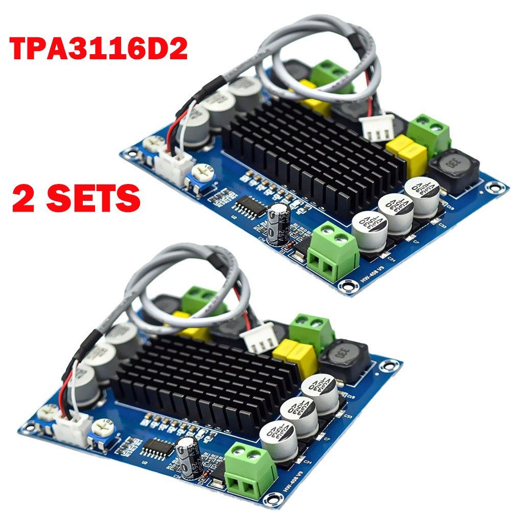 2PCS TPA3116D2 Dual-channel Stereo Digital Audio Power Amplifier Boards 2*120W