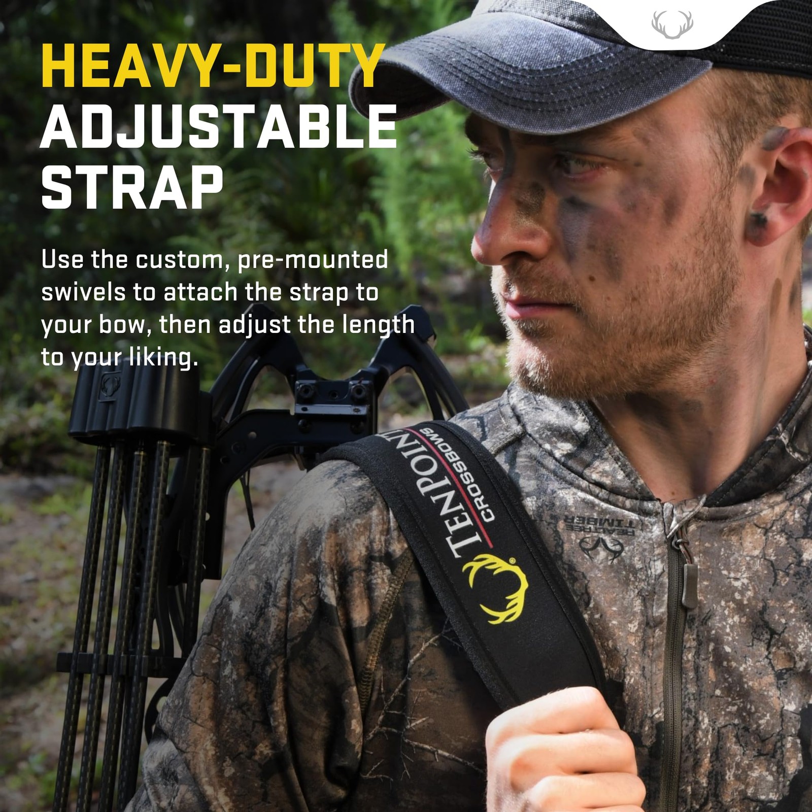Neoprene Sling - Adjustable 1.25” Shoulder Strap with Thumb Loop - with All ,...