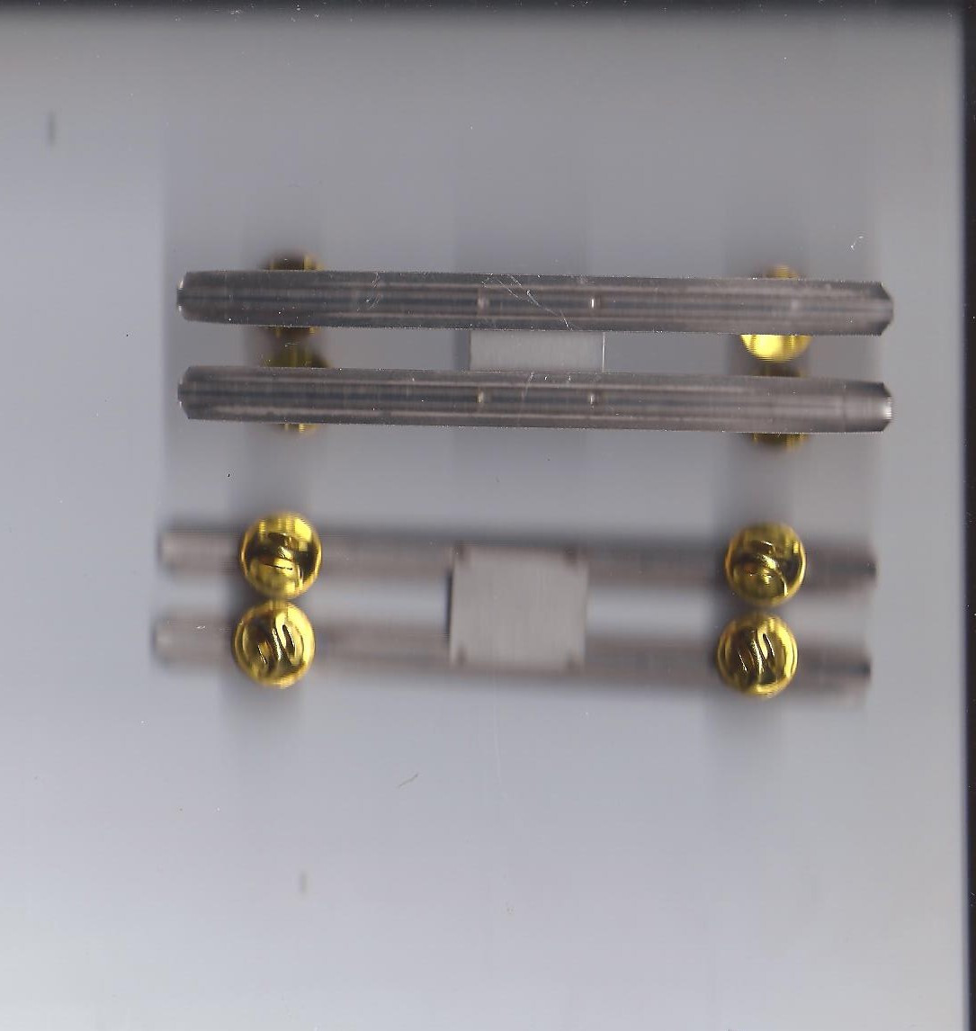 Metal Ribbon bar holder mount for six ribbon bars or medals with wide spacing