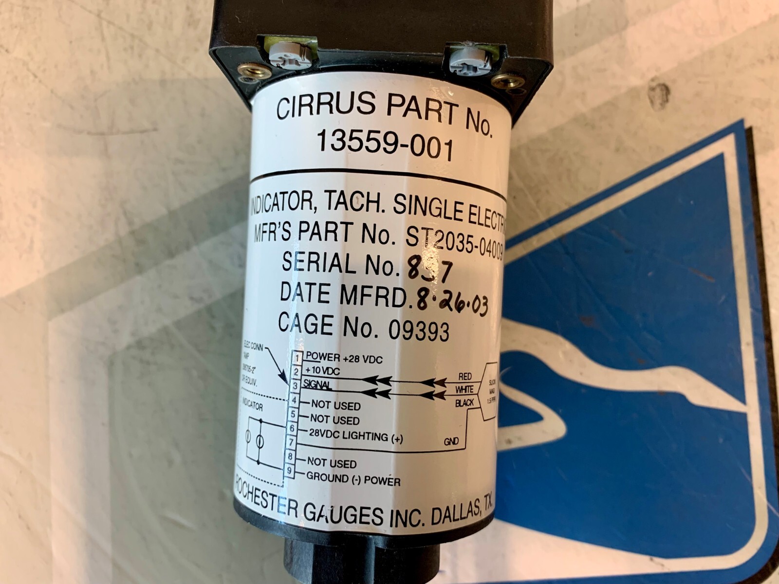 Tach Indicator ST2035-04009 Removed Working