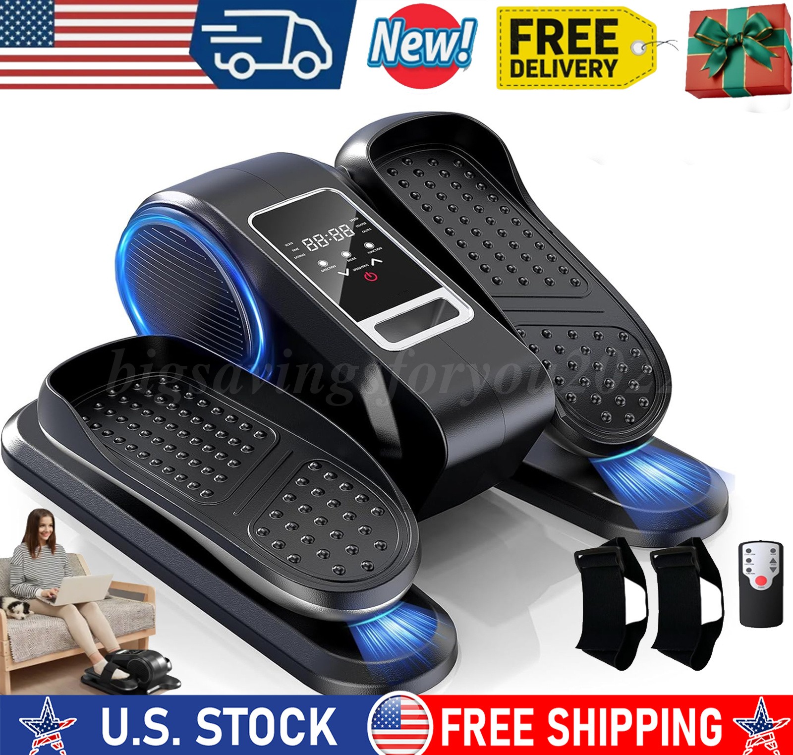 Ellipse Leg Exerciser as Seen on TV Under Desk Elliptical Machine Seated Machine