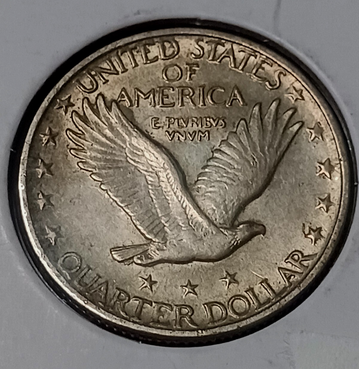1919 D STANDING LIBERTY SHARP AU LRG DIE CRACK