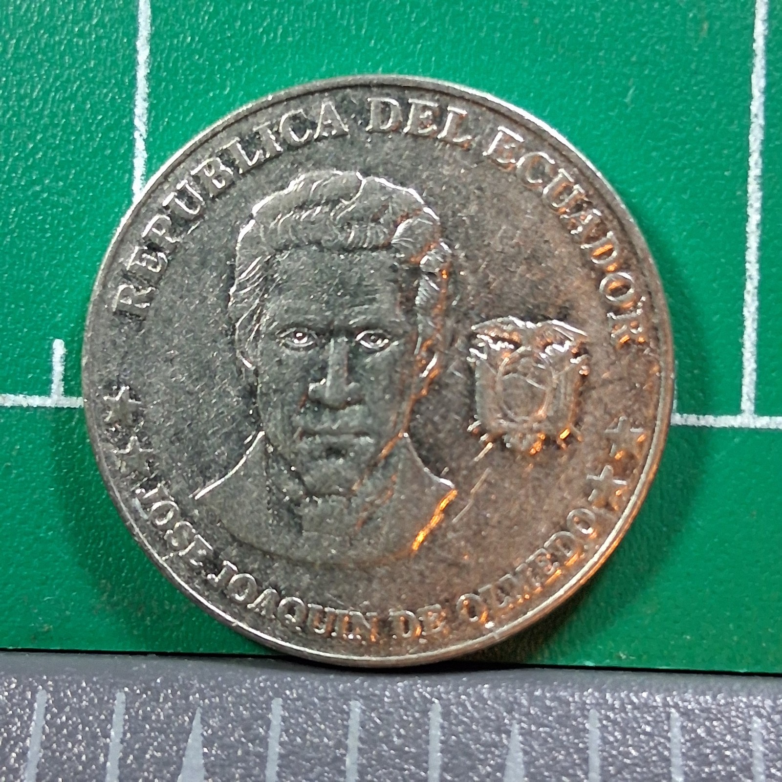 2000 Ecuador Jose Joaquin De Olmedo 25 Centavos Coin