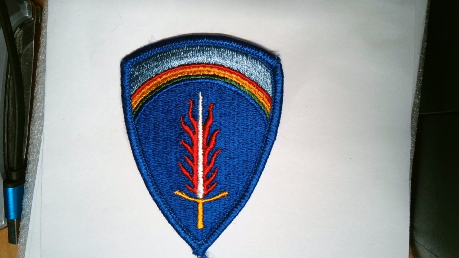 MILITARY PATCH SEW ON COLORED US ARMY EUROPE USAREUR