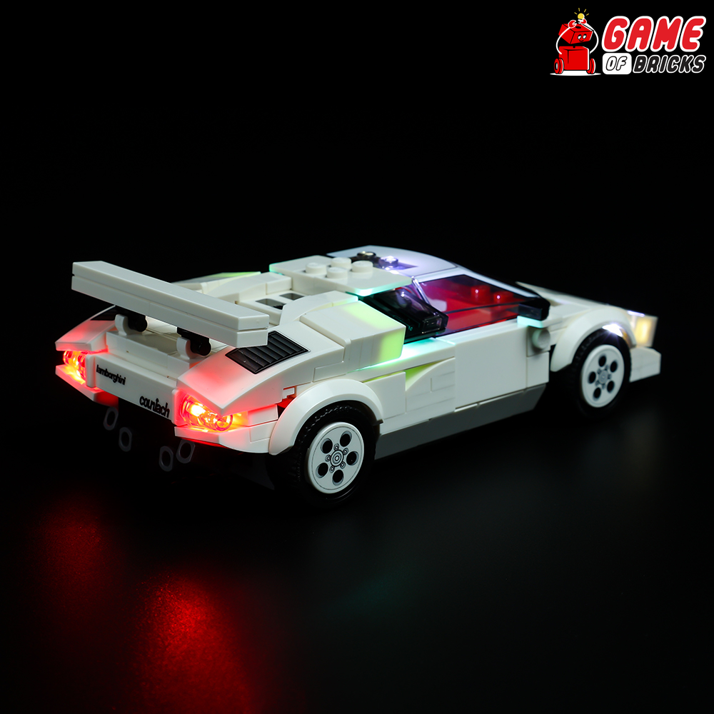 LED Light Kit for Lamborghini Countach - Compatible with LEGO® 76908 Set