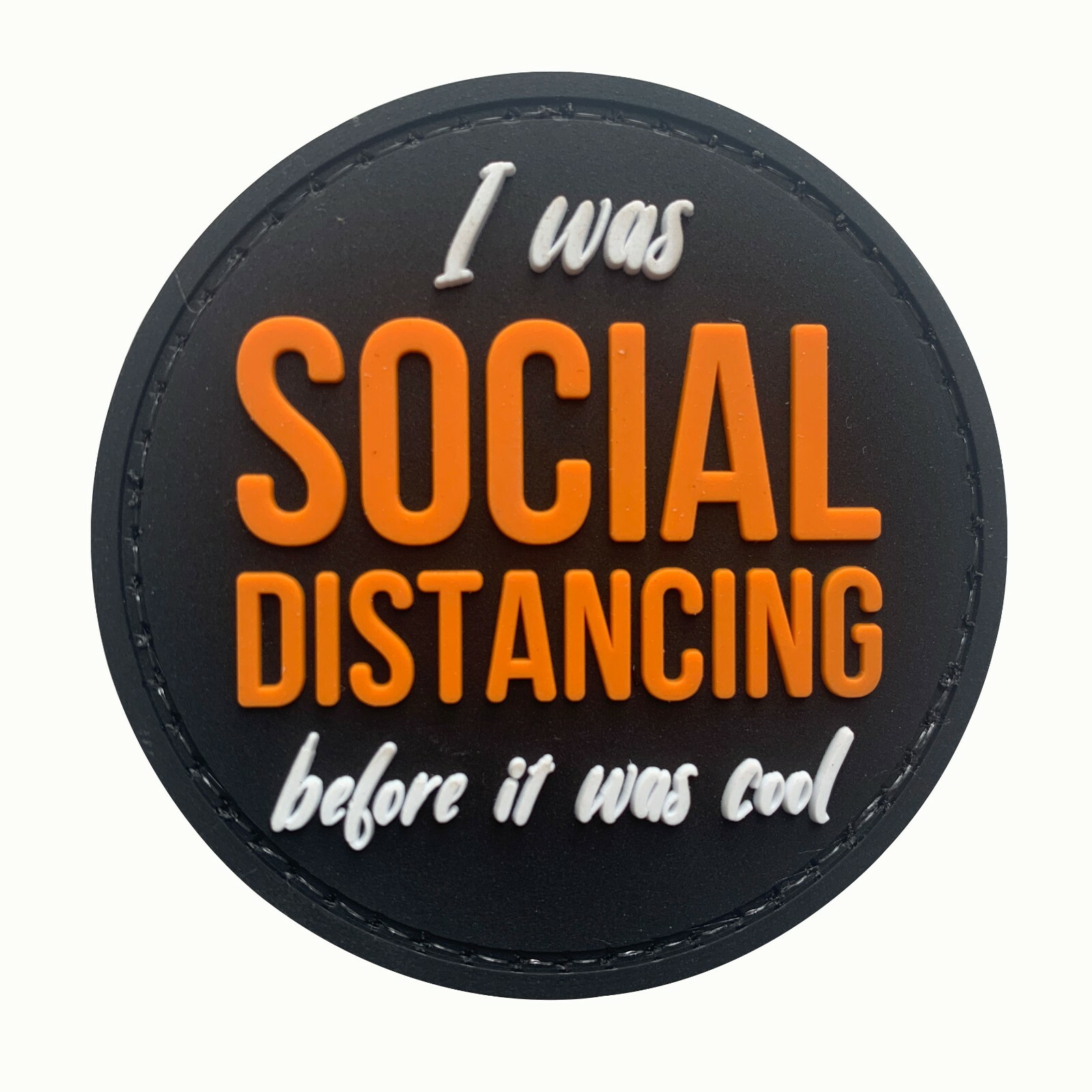 PVC Patch 3D Airsoft Patch Social Distancing Before It Was Cool #9005