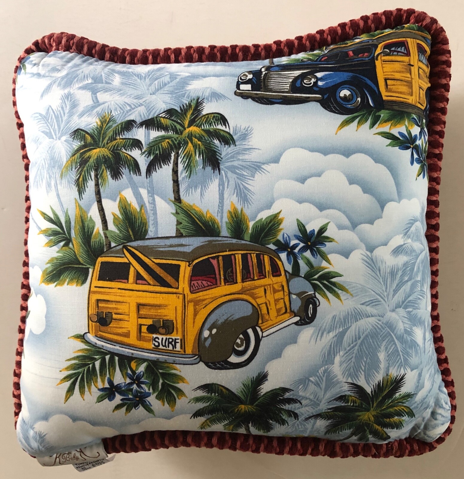 Kelly Kouture Luxury Linens - Surf’s Up - Pillow - NEW - Fast Shipping!