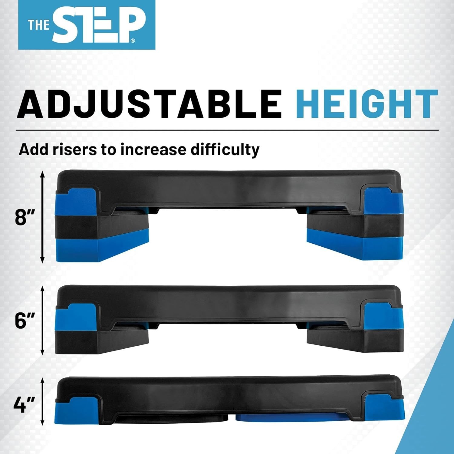 Compact Aerobic Step & Risers Set - 3 Adjustable Heights for Versatile Workouts