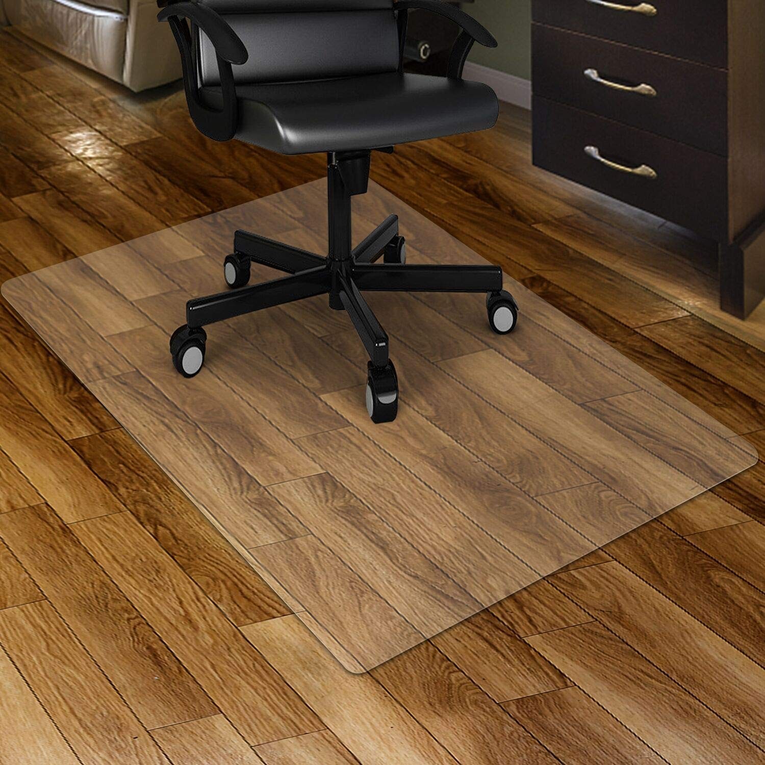 Kuyal Clear Chair mat for Hard Floors 36 x 48 36" X 48" Rectangle,