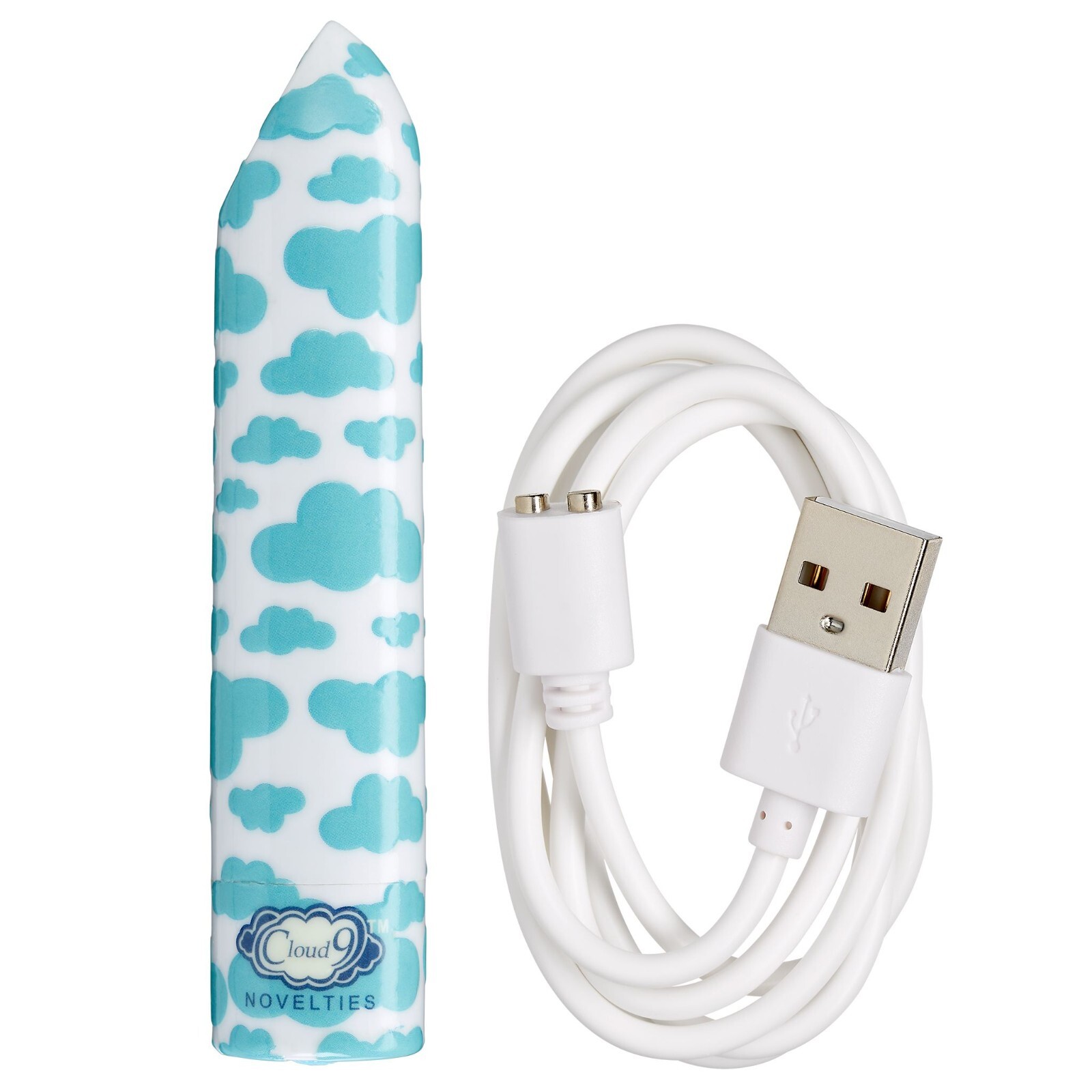 Cloud 9 Ultimately Pleasurable Stubby Vibe White Blue Cloud, New