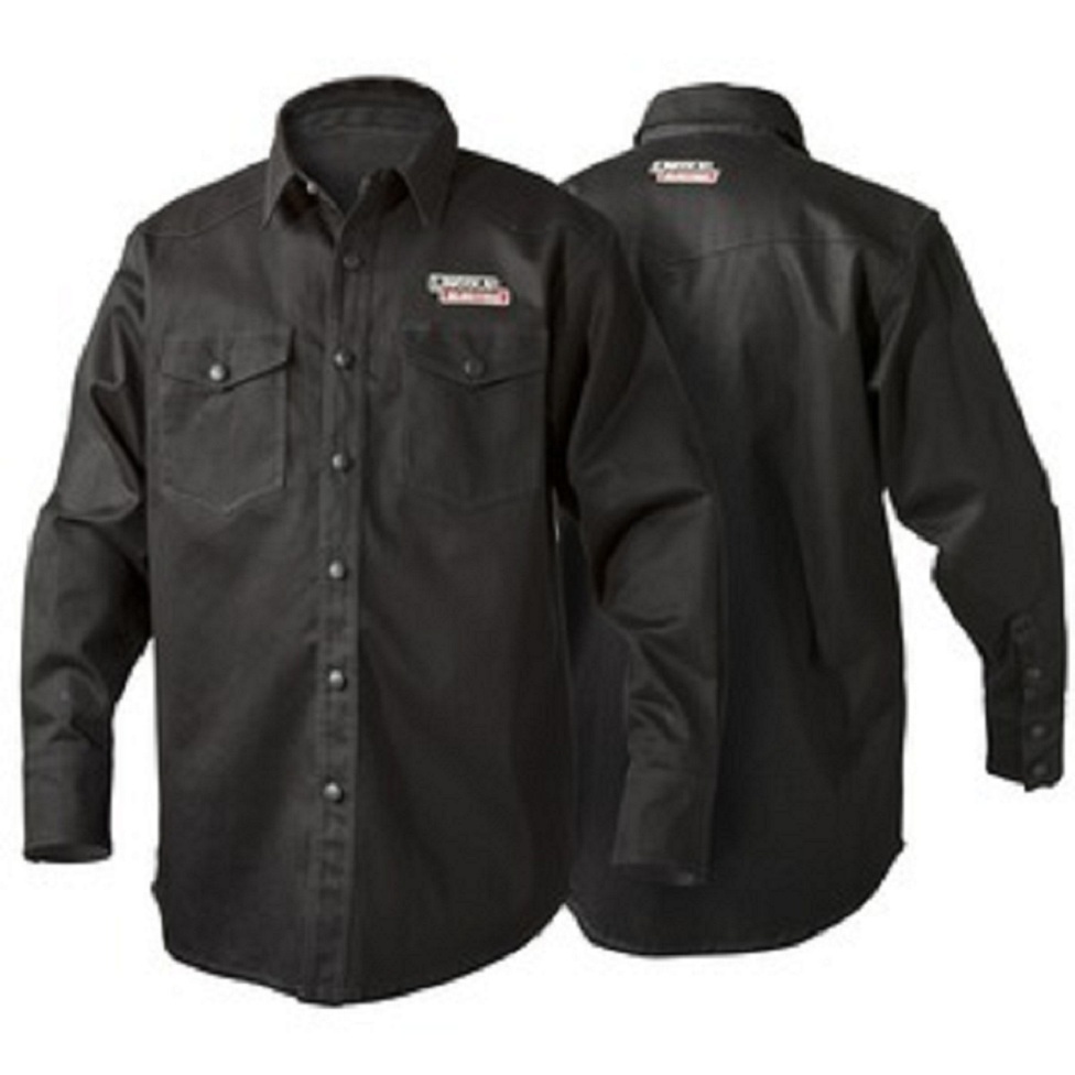 Lincoln K3113 Black Flame Retardent Welding Shirt Size X-Large K3113-XL