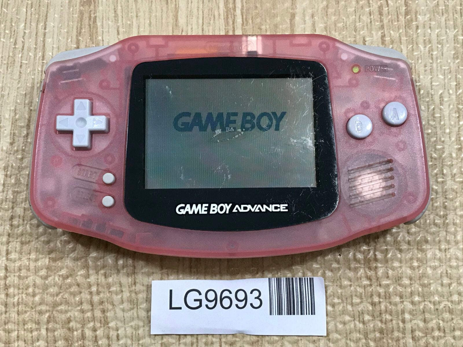 GameBoy Advance Milky Pink Console Nintendo Japan - With Defects LG9693