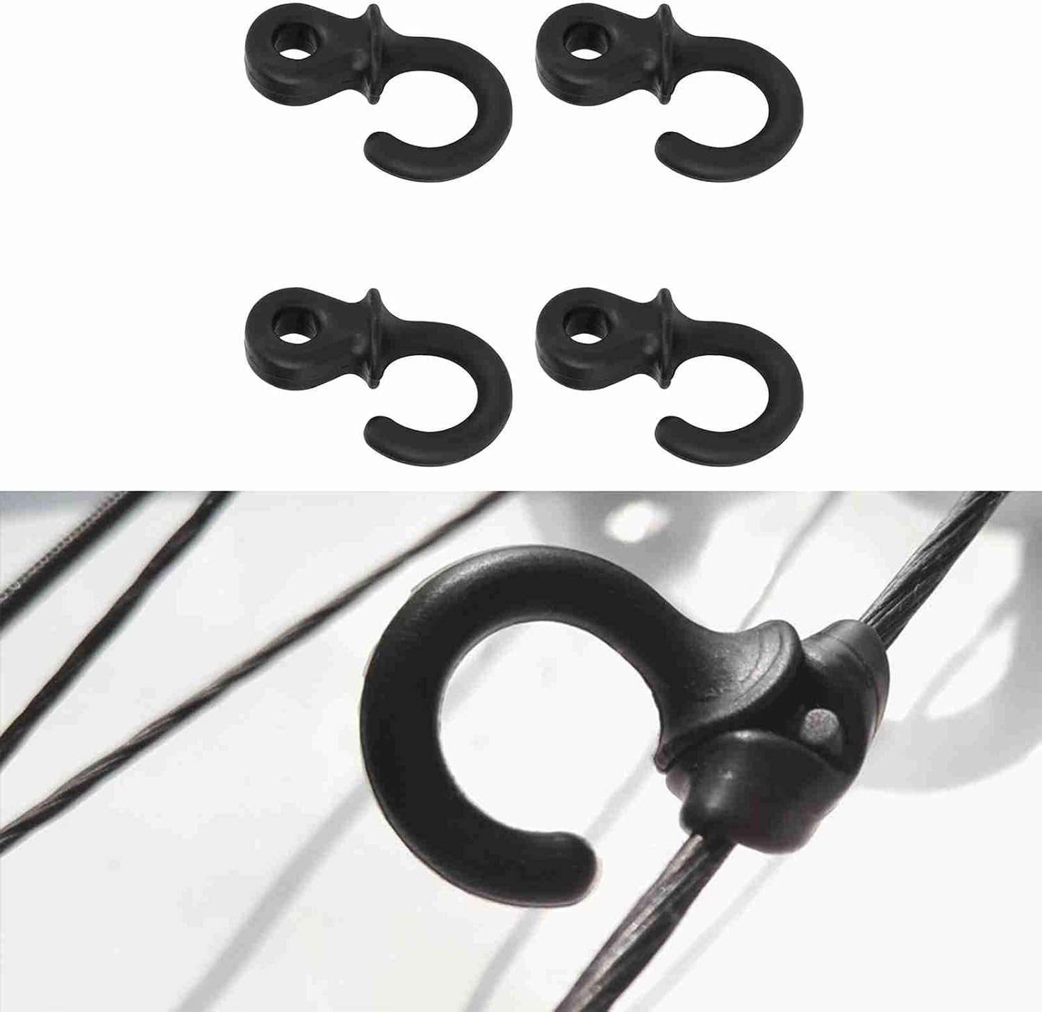 Monkey Tail Silencers, 4Pcs Bow String Shock Absorber, Compound Bow Vibration Da