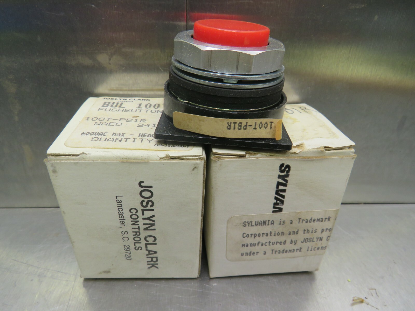 Joslyn Clark 100T-PB1R Red Pushbutton Lot of 2!