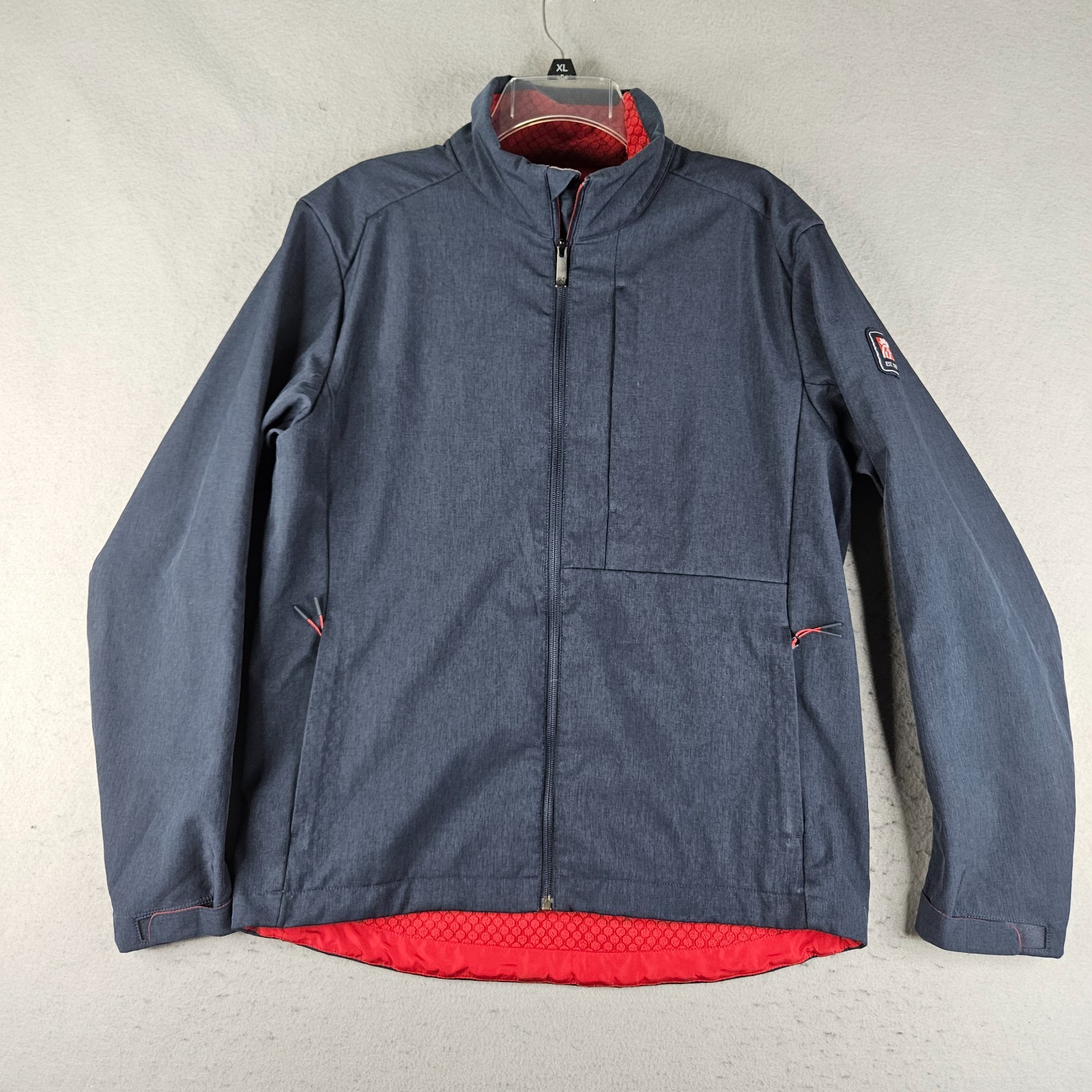 Chic-Fil-A Employee Jacket Adult Medium Blue Uniform Softshell Full Zip Workwear
