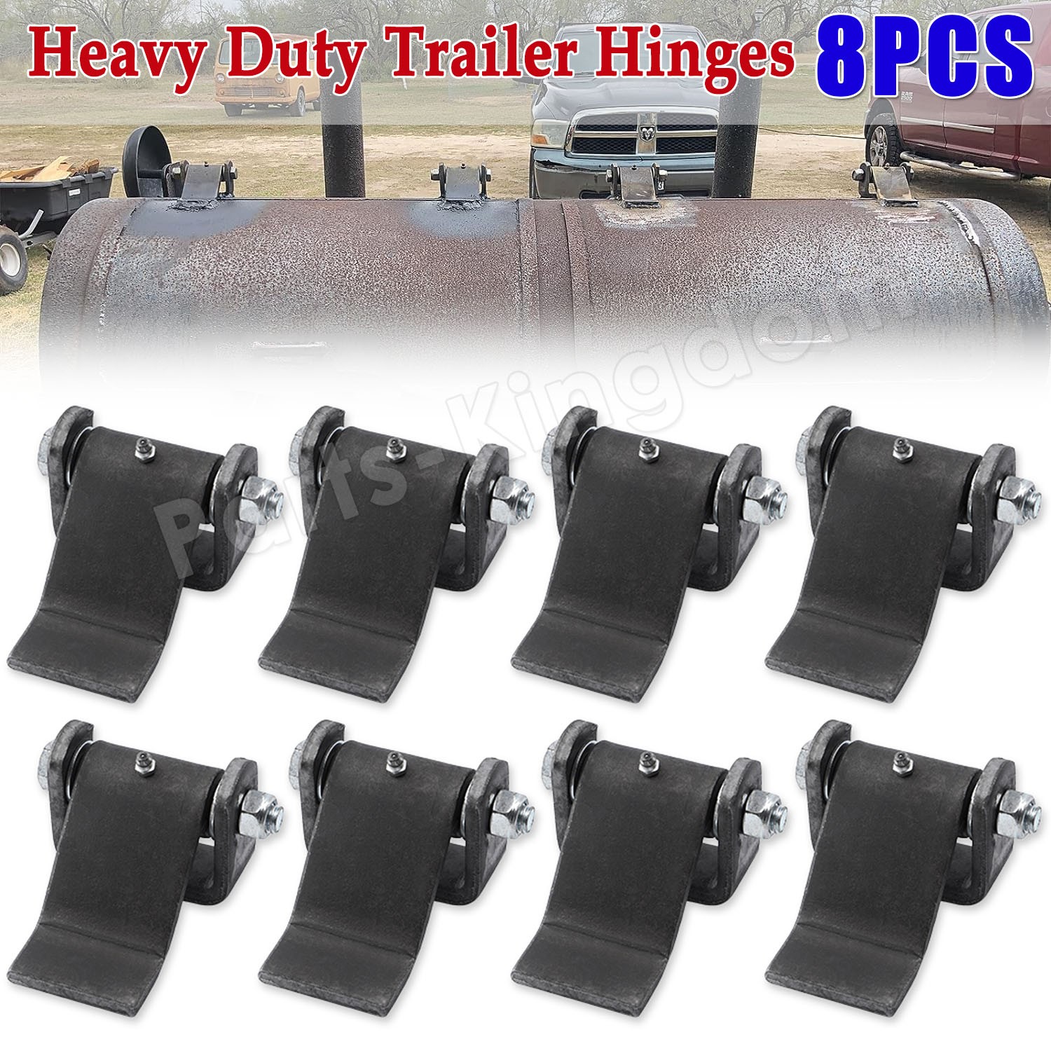 Pack of 8 Heavy Duty Greaseable Dump Trailer Trucks Gate Door Tailgate Hinge US