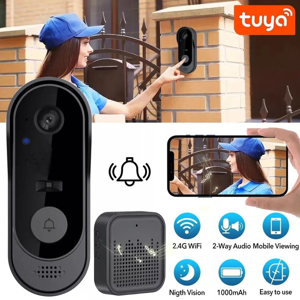 Smart Wireless WiFi Doorbell Camera Phone Door Ring Video Intercom Security Bell
