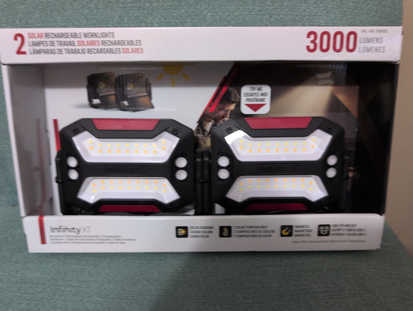Infinity X1 Dual Powered Solar Work Light 2-pack Infinity X1 Solar Worklights