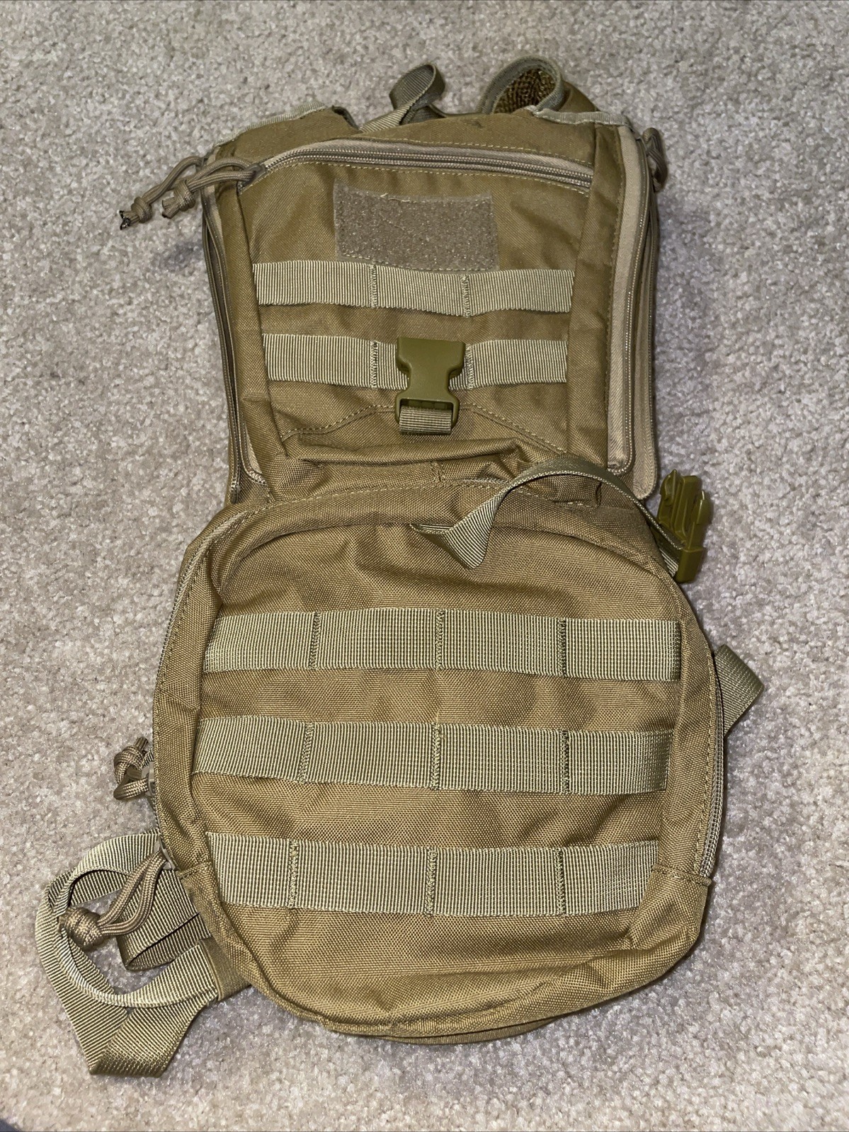 Tactical Hydration Pack Coyote Tan MOLLE Military Style Backpack Daypack