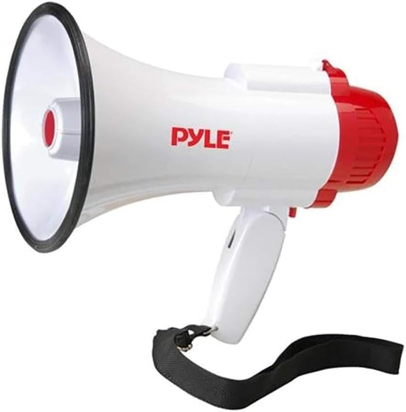 Megaphone Speaker PA Bullhorn - with Built-In Siren 30 Watt Voice Recorder & 800