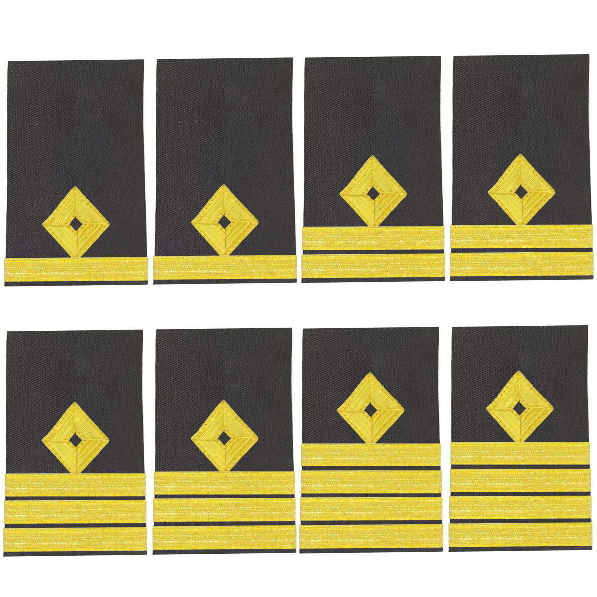 BuyStripes Captain Mate Uniform Shoulder Board Epaulets With Gold Diamond