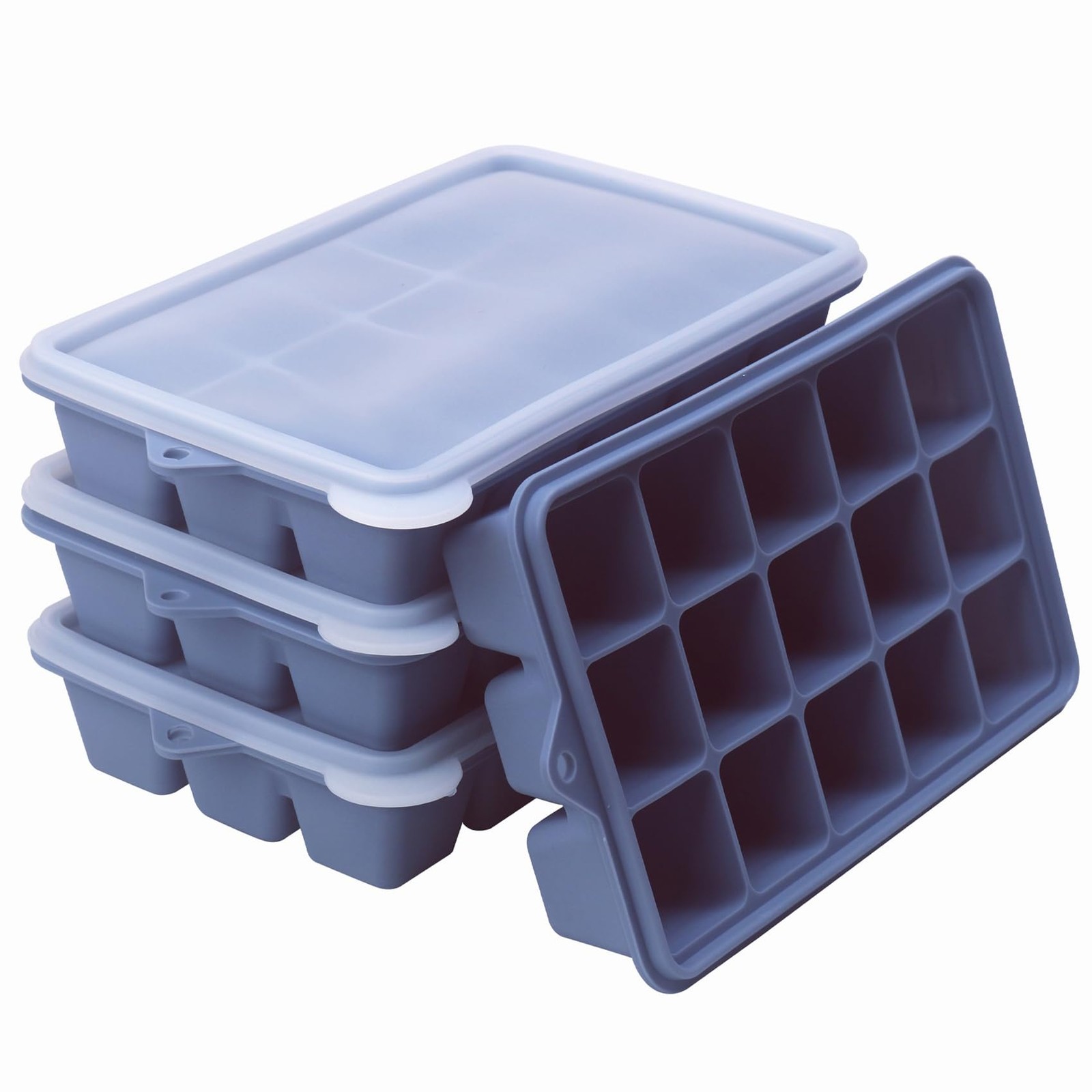 4 PCS Blue 2 Tbsp Silicone Food Freezer Tray Molds Perfect Storage