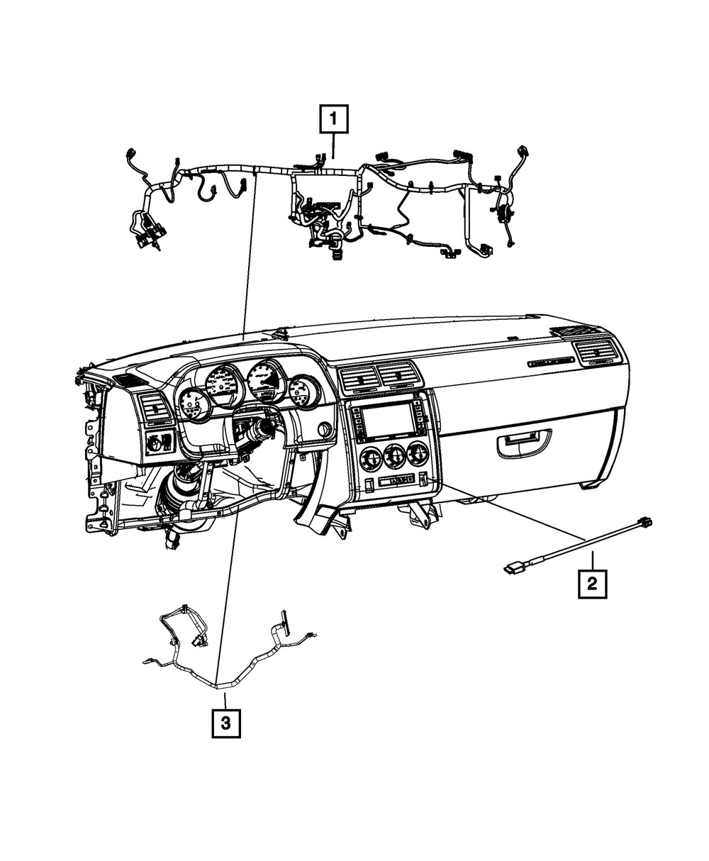 Genuine Mopar Instrument Panel Wiring 68267345AE