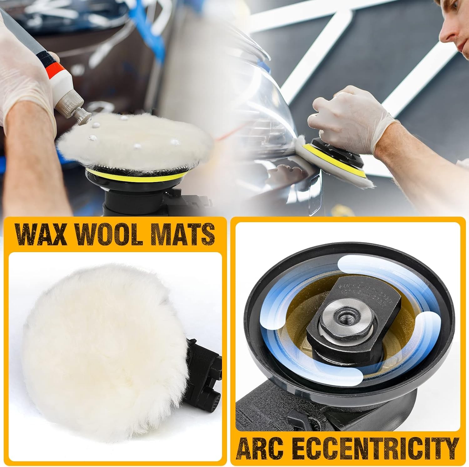 Autolock Air Sander 6 Inch Random Orbital Palm