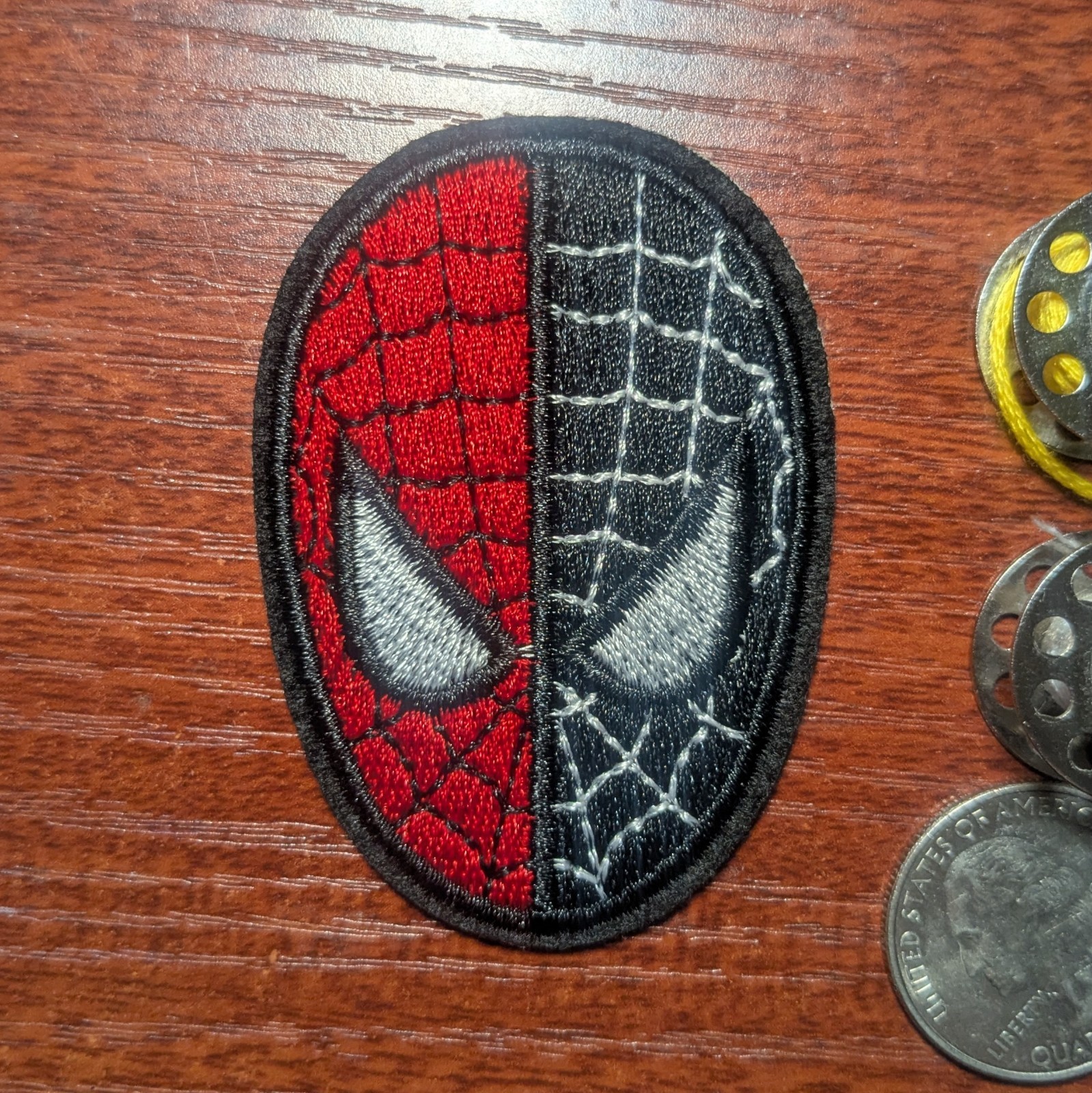 Spiderman Venom Patch Comic Super Hero Villians Embroidered Iron On 1.75x2.5"