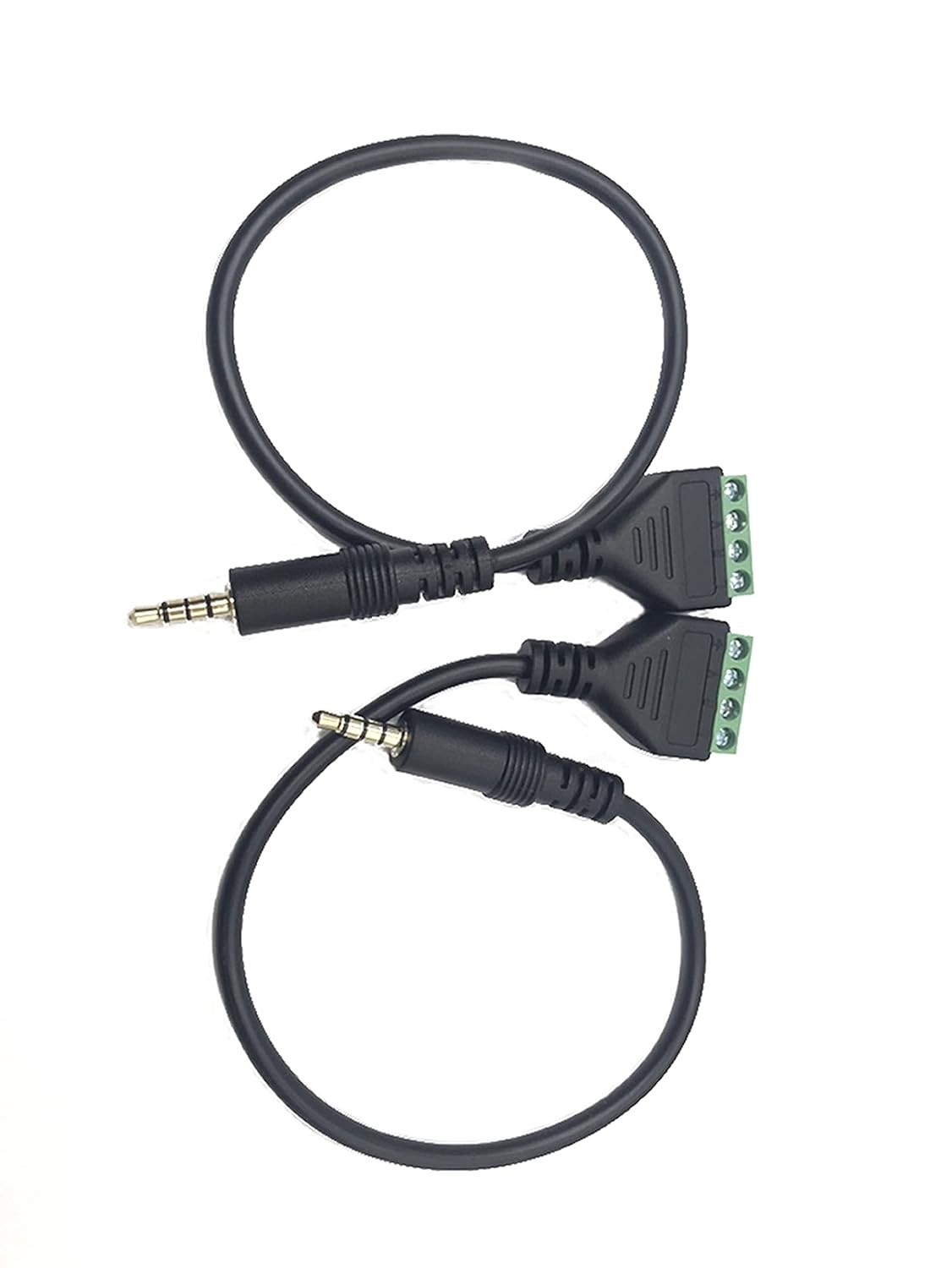 2Pcs Gold Plated 3.5mm (1/8") TRRS 4 Pole Stereo Jack Male to AV 4 Screw...