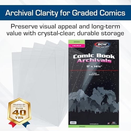 Mylar Comic Book Bags for CGC Graded Comics