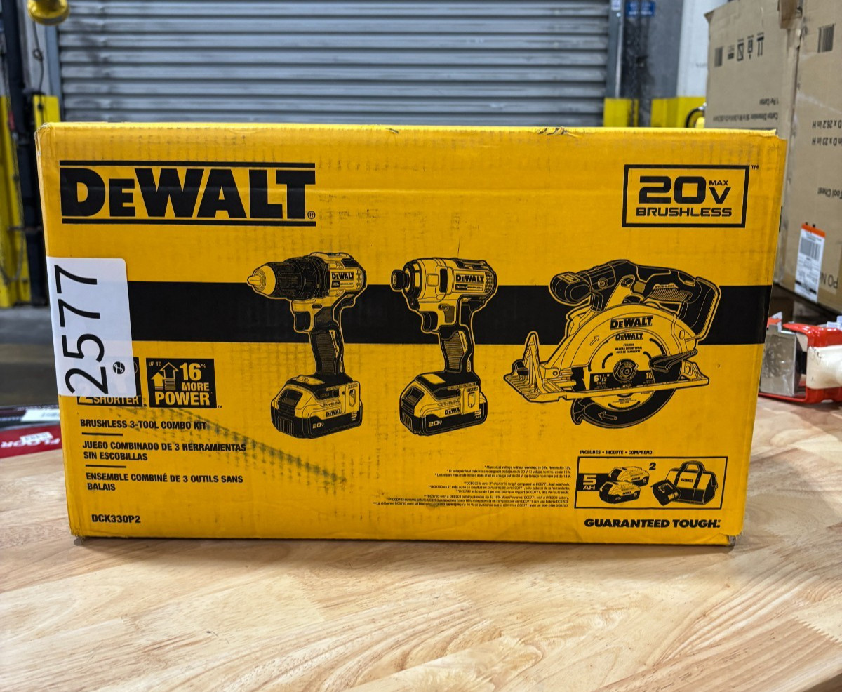 Brand New Dewalt Brushless 3-Tool Combo Kit DCK330P2