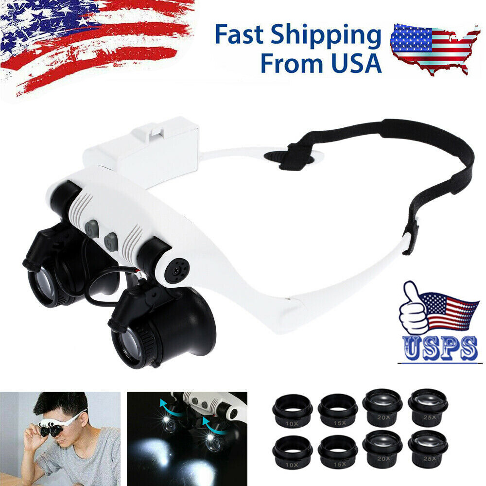 Magnifying Lens Wear Magnifying Glass LED Light Magnifying Glass
