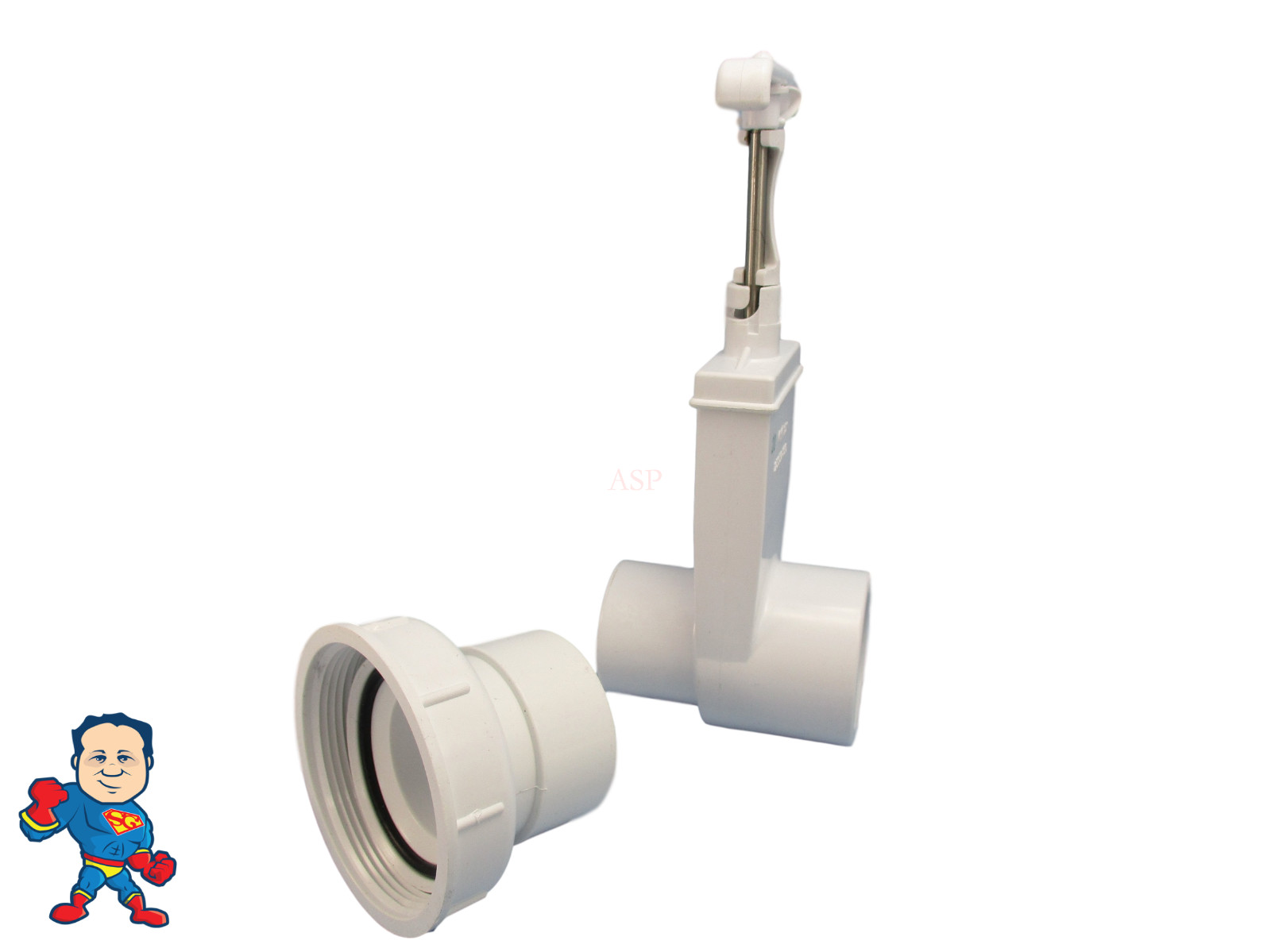 Hot Tub Spa Gate Slice Valve 1 1/2" Street X Slip with Jacuzzi® J Pump Union