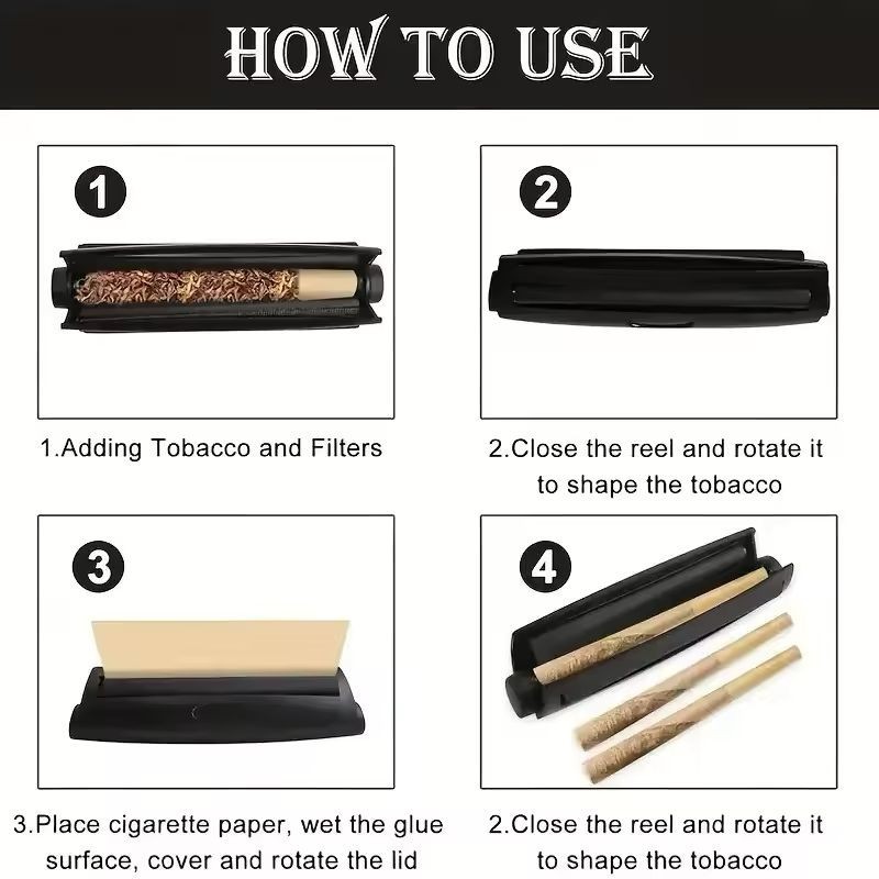 Portable cigarette roller tobacco maker herb roller smoking accessories tool set