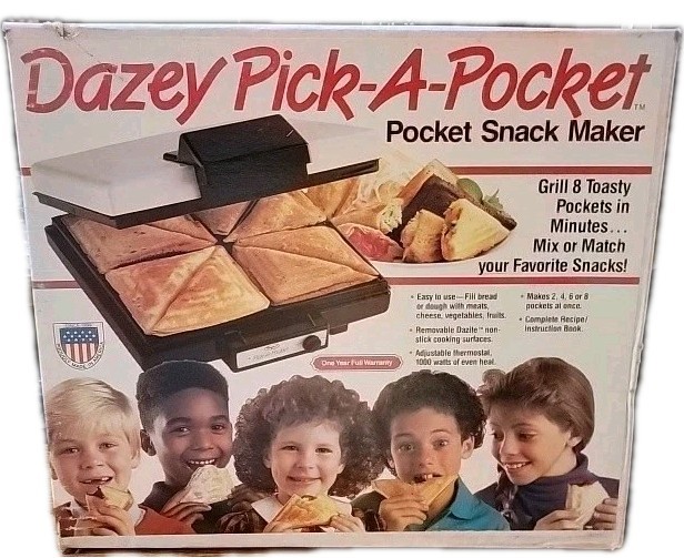 1991 DAZEY DWG-350 Pick-A-Pocket SNACK MAKER USA! NEW NEVER OPENED