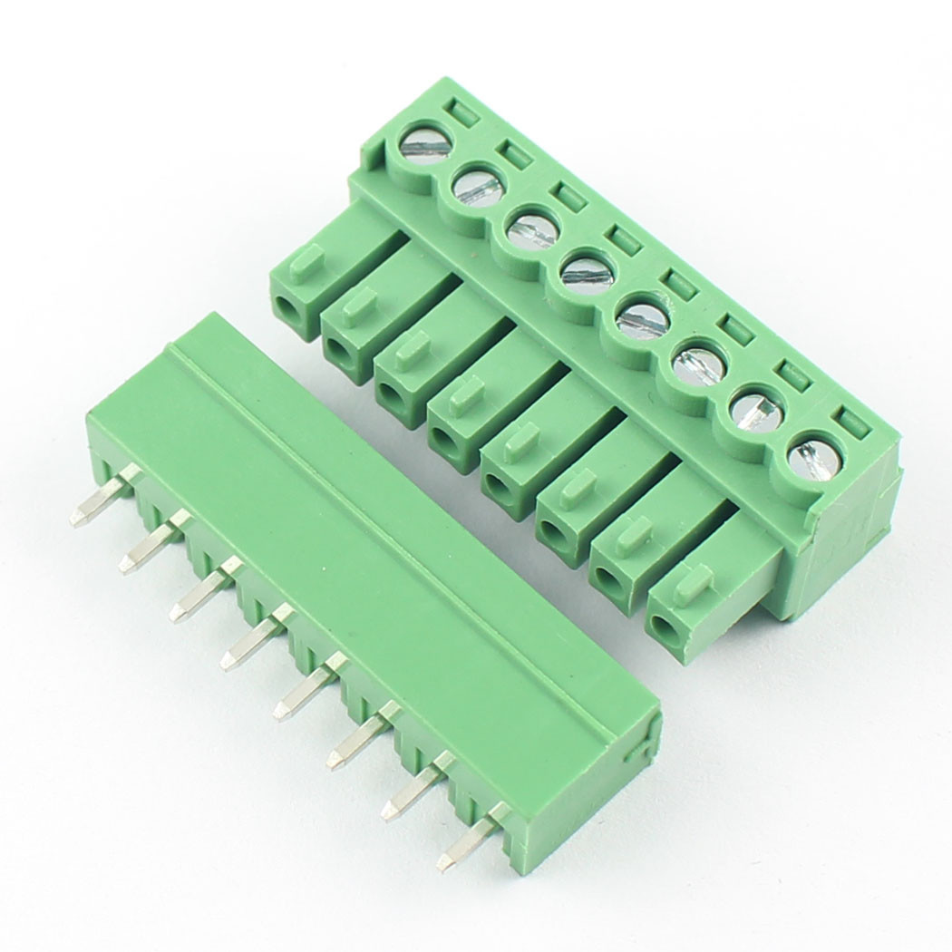 10Pcs 3.5mm Pitch 8 Pin Way Straight Screw Terminal Block Pluggable Connector