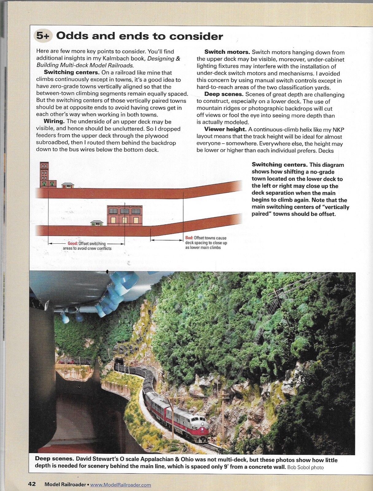 Model Railroader Aug.2012 Mountain Layout Multi Deck Oil Refinery Tunnel Portal