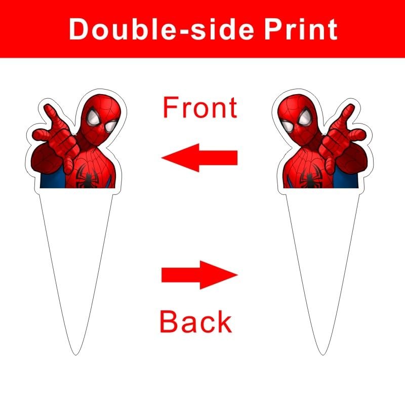 25pcs Spider Cake Decorations with 1pcs Cake Topper, 24pcs Cupcake Toppers for