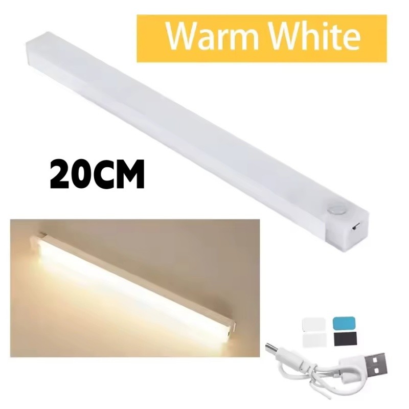Magnetic USB Rechargeable Under Cabinet Lights with Smart Motion Sensor – 4 Pack
